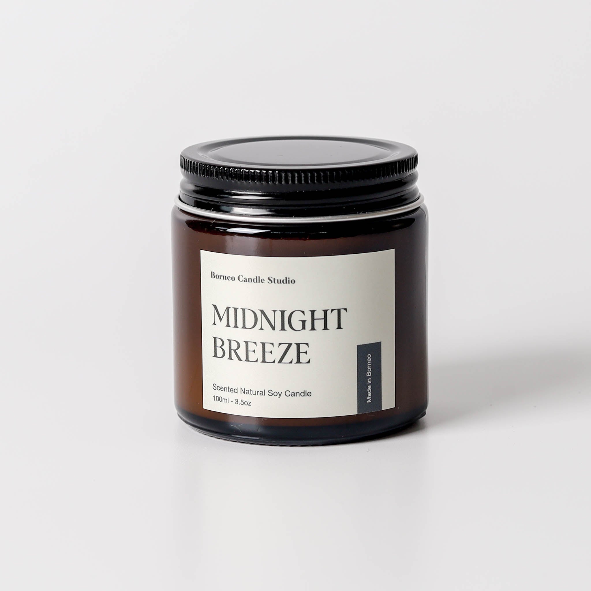 Midnight Breeze Scented Candle - bergamot, leather, musk masculine soy candle