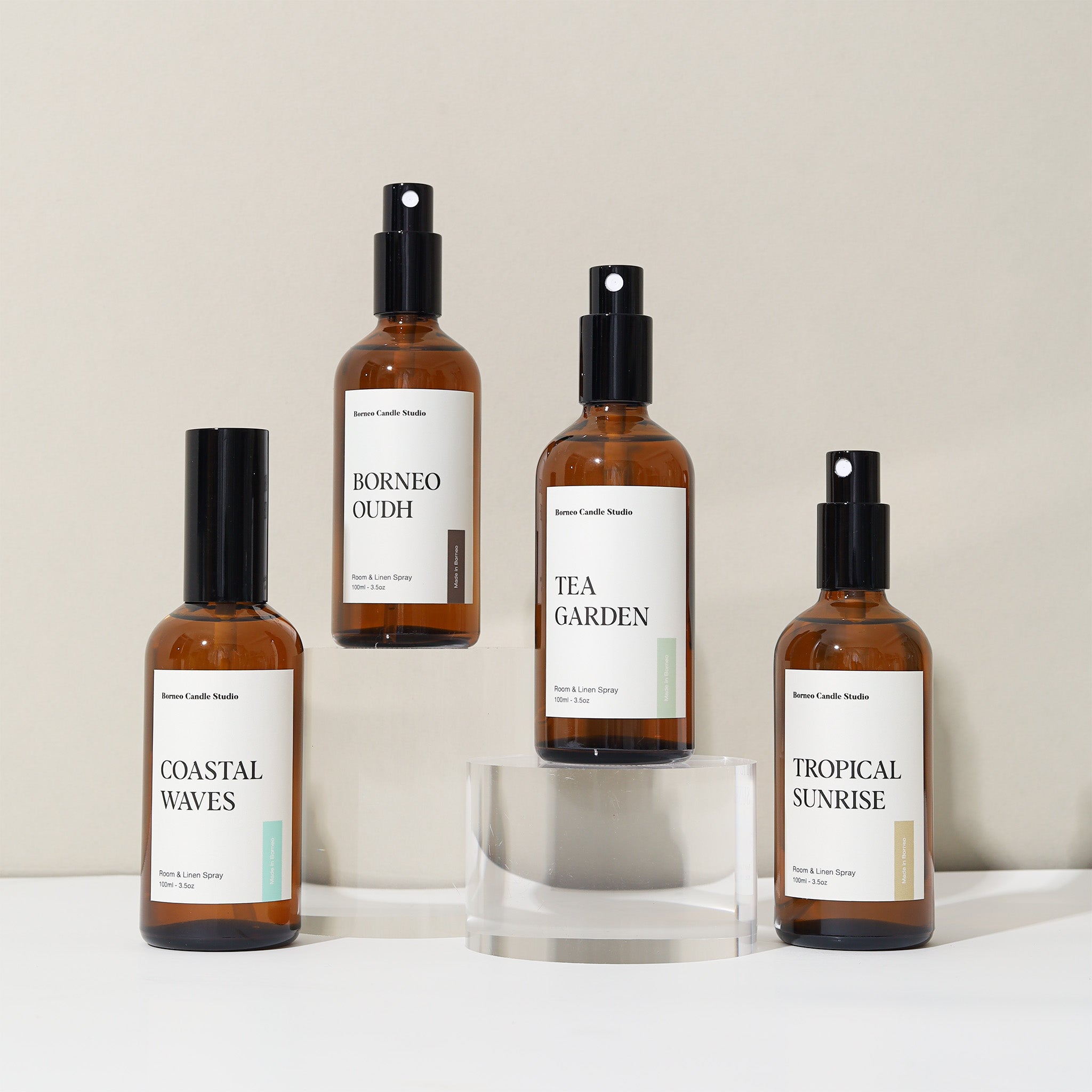 A collection of Fragrance Room Spray by Borneo Candle Studio Malaysia