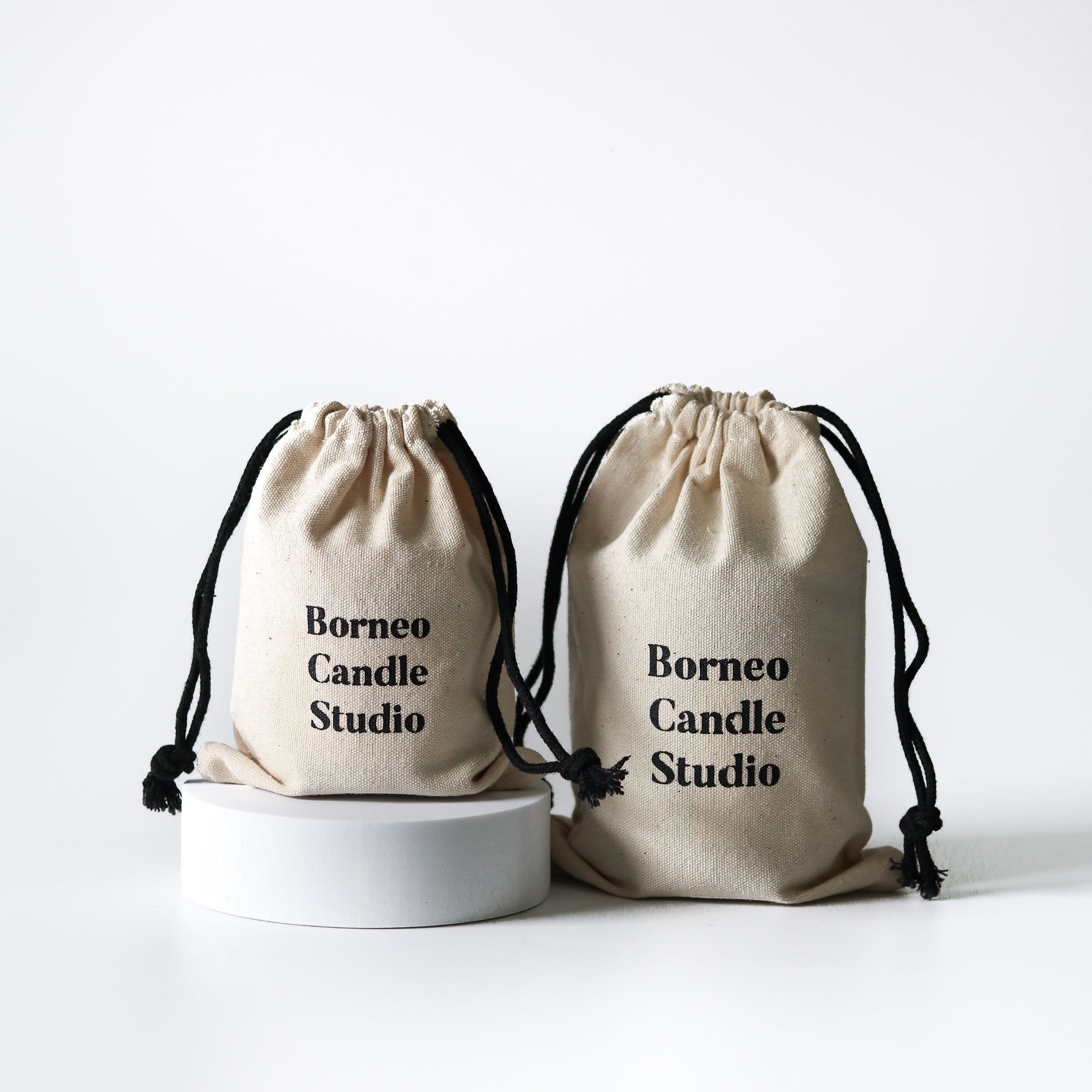 Borneo Candle Studio Product Candle Packaging Reusable Cotton Pouch