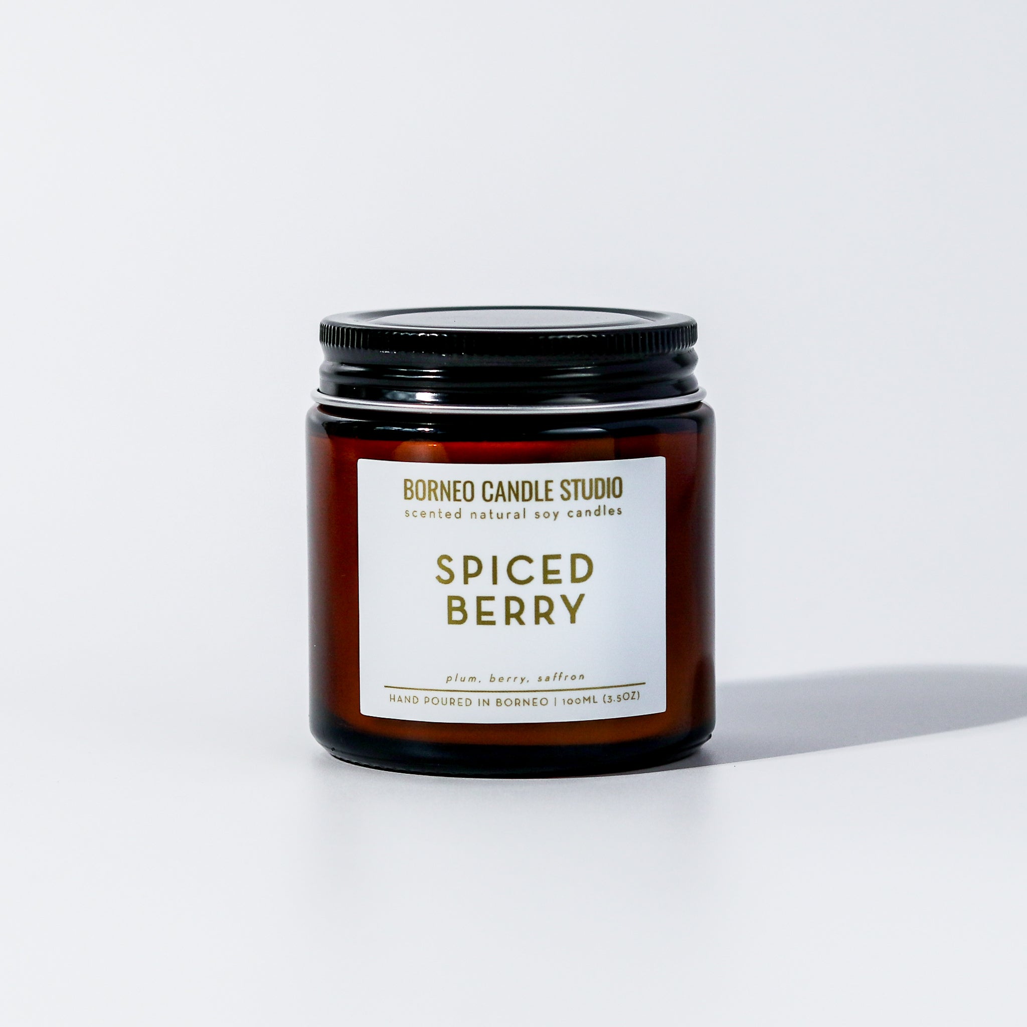 Spiced Berry Holiday Christmas Scented Candle Borneo Candle Studio with notes of plum, berries and saffron