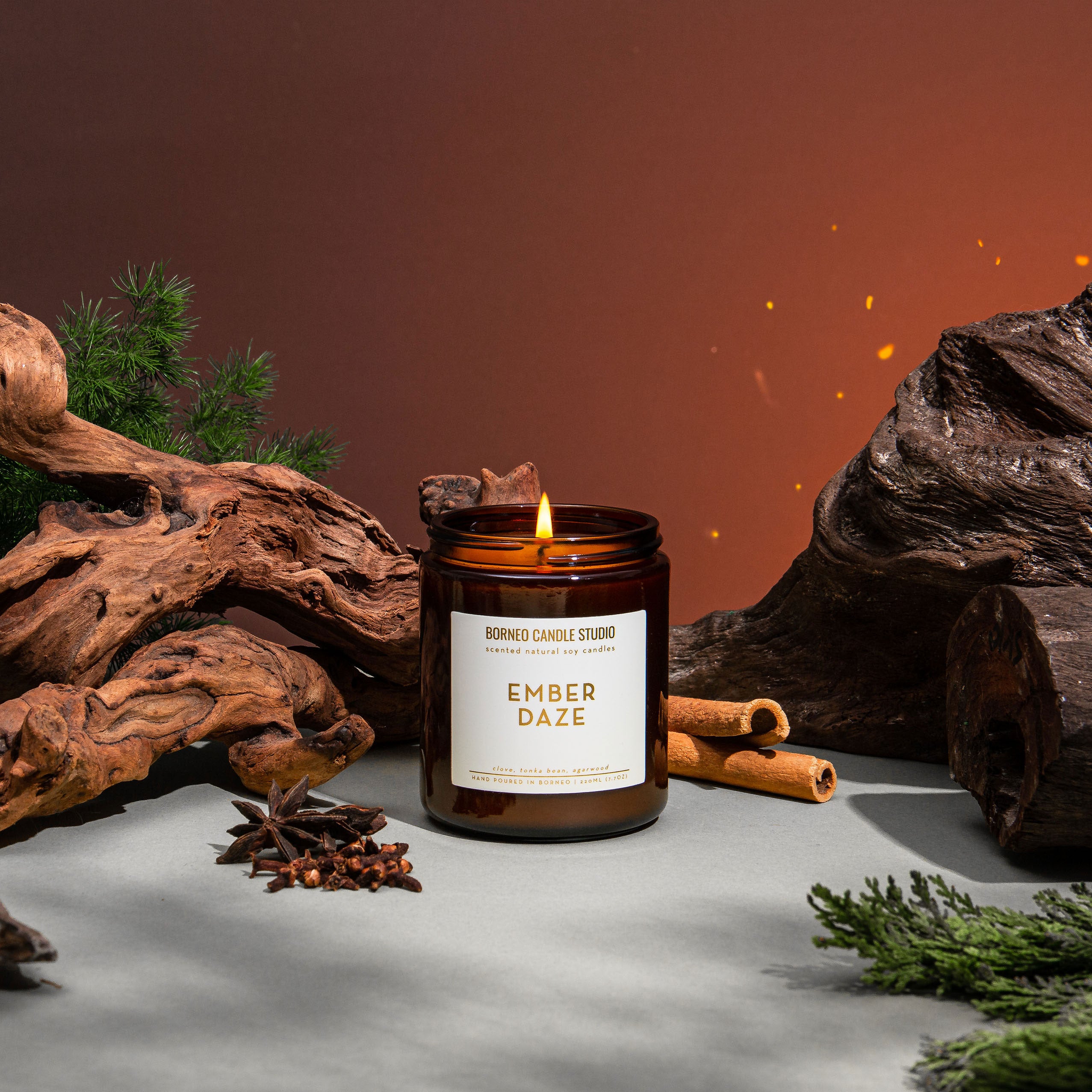 Ember Daze Scented Candle Christmas Holiday Collection 2022 Borneo Candle Studio